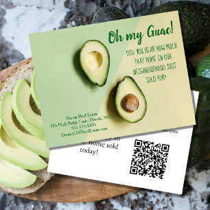 Oh My Guac Makelaar Postcard avocado Briefkaart
