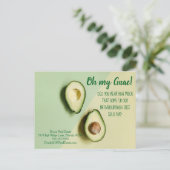Oh My Guac Realtor Postcard avocado Briefkaart (Staand voorkant)