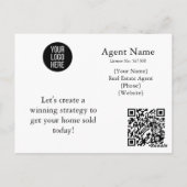 Oh My Guac Realtor Postcard avocado Briefkaart (Achterkant)