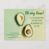 Oh My Guac Realtor Postcard avocado Briefkaart (Voorkant)