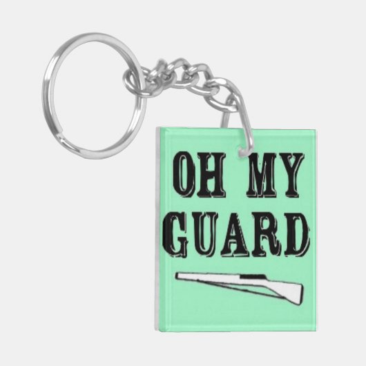 "Oh My Guard" dubbelzijdig Sleutelhanger (Voorkant Links)