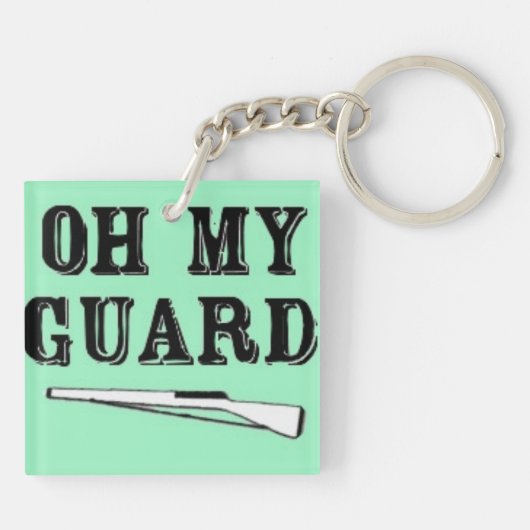 "Oh My Guard" dubbelzijdig Sleutelhanger (Achterkant)