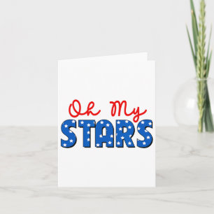 Oh My Stars 4 juli Onafhankelijkheidsdag Herdenkin Kaart