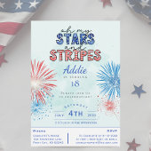 Oh My Stars and Stripes 4 juli Verjaardagsfeest Kaart