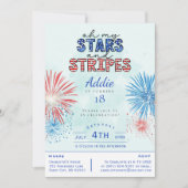 Oh My Stars and Stripes 4 juli Verjaardagsfeest Kaart (Voorkant)