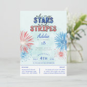 Oh My Stars and Stripes 4 juli Verjaardagsfeest Kaart (Staand voorkant)
