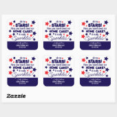 Oh My Stars - Sparkling Thuiszorg zorgverlener Vierkante Sticker (Vel)