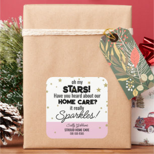 Oh My Stars - Sparkling Thuiszorg zorgverlener Vierkante Sticker