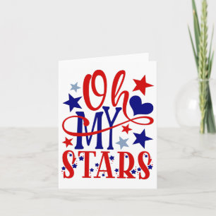 Oh My Stars Vuurwerk 4 juli Onafhankelijkheidsdag Kaart