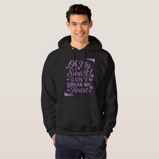 Oh My Sweet! Don’t Break My Heart – Purple Romanti Hoodie (Voorkant volledig)