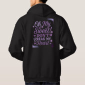 Oh My Sweet! Don’t Break My Heart – Purple Romanti Hoodie (Achterkant)