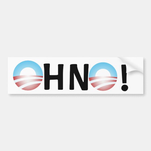Oh nee Anti Obama Bumpersticker (Voorkant)