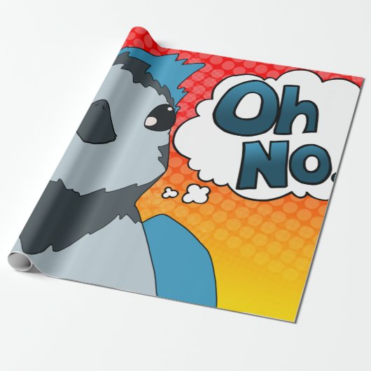 Oh nee Bird Cadeaupapier (Uitgerold)