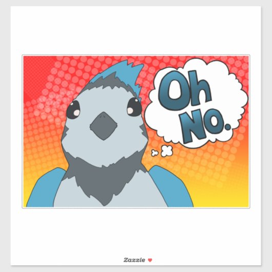 Oh nee Bird Sticker (Vel)