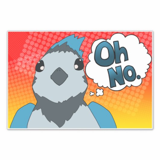Oh nee Bird Sticker (Voorkant)