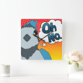 Oh nee Bird Vierkante Klok (Huis)