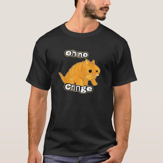 Oh nee Cringe Funny Cat Meme T-shirt (Voorkant)
