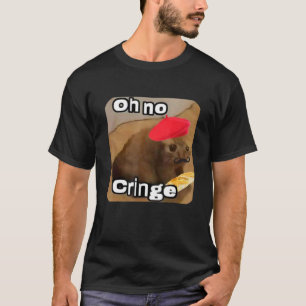 Oh Nee Cringe Kat Franse Baguette T Internet Kat T-shirt