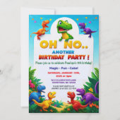 Oh nee! Een ander dinosaurus thema verjaardagsfees Kaart (Voorkant)