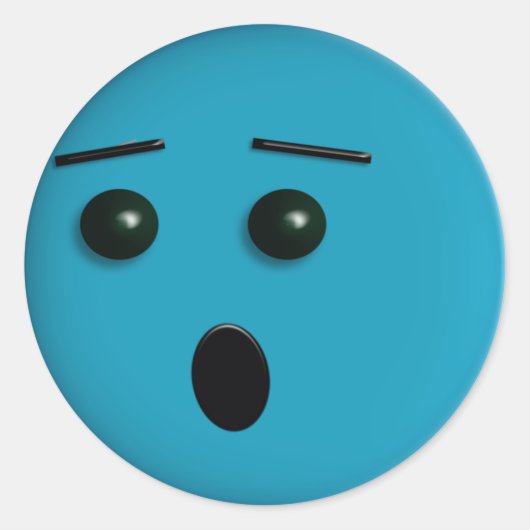 Oh nee, een vriendschappelijk gezicht ronde sticker (Voorkant)