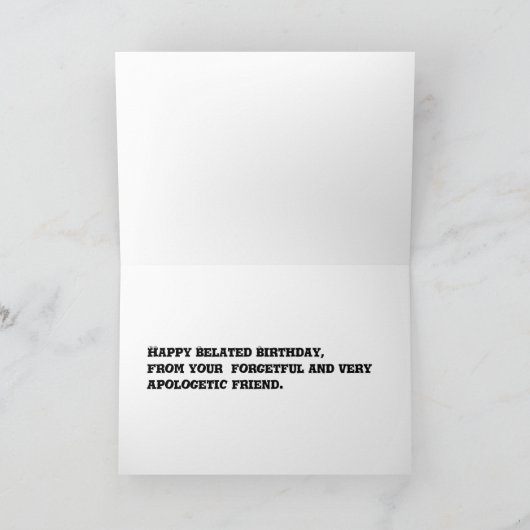 Oh nee, ik ben het vergeten... iets kaart (Binnen)