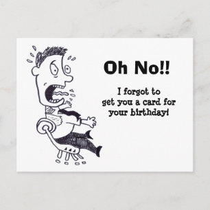 Oh nee, ik ben je Briefkaart vergeten