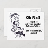 Oh nee, ik ben je Valentijn Briefkaart vergeten (Voorkant / Achterkant)