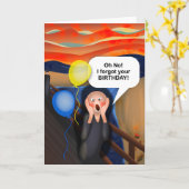 Oh nee, ik vergeet je verjaardag.. ...de rotsparod kaart (Gele Bloem)