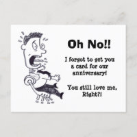 Oh nee, ik vergeet ons Jubileum Briefkaart