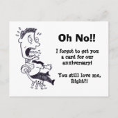 Oh nee, ik vergeet ons Jubileum Briefkaart (Voorkant)