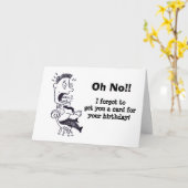 Oh nee, je verjaardag vergeten kaart (Gele Bloem)