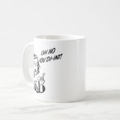 OH NEE JULLIE DI-INT! Retro Houseechtgenote B&W Koffiemok (Voorkant links)