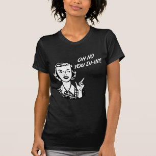 OH NEE JULLIE DI-INT! Retro Houseechtgenote B&W T-shirt