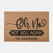 Oh nee, niet weer grappige Faux Burlap Doormat Deurmat (Voorkant)