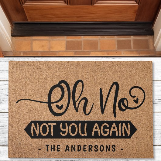 Oh nee, niet weer grappige Faux Burlap Doormat Deurmat