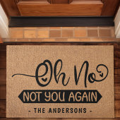 Oh nee, niet weer grappige Faux Burlap Doormat Deurmat