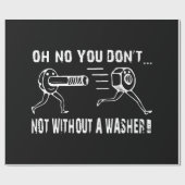 Oh nee, niet zonder een wasmachine offensief t's cadeaupapier (Vlak)