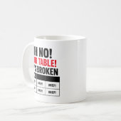 OH NEE Ons Tabel Is Kapot Spreadsheet Fout Mok (Voorkant links)
