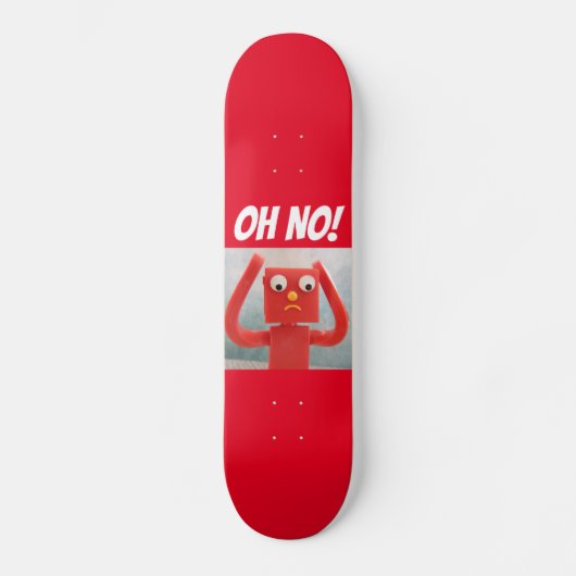 OH NEE! PANIC RUBBER MAN FUNNY Skateboarddek Persoonlijk Skateboard (Voorkant)