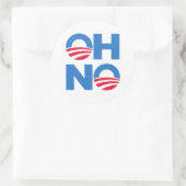 Oh nee ronde sticker (Tas)