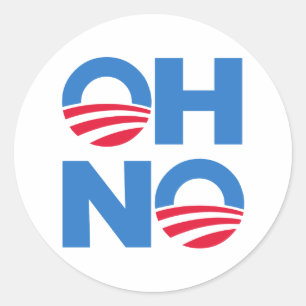 Oh nee ronde sticker