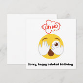 Oh nee sorry grappige verlate Kaart (Voorkant / Achterkant)