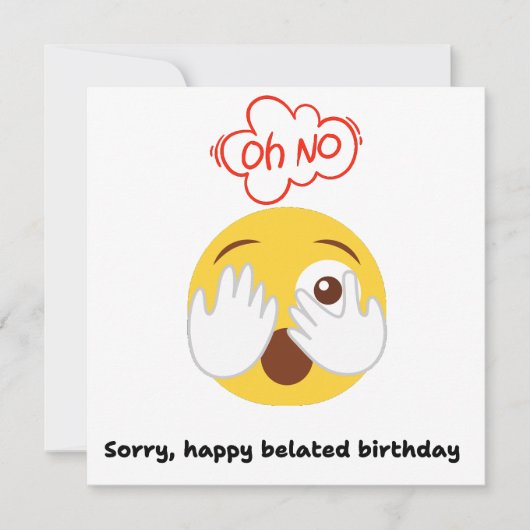 Oh nee sorry grappige verlate Kaart (Voorkant)