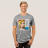 Oh nee vrouwelijk - Uniseks - Tri-Blend Shirt (Voorkant volledig)