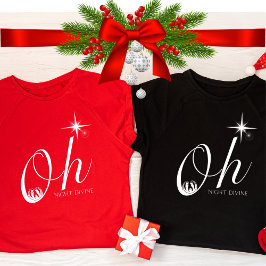 Oh Night Divine Christelijk kerstlied Jesus T-shirt