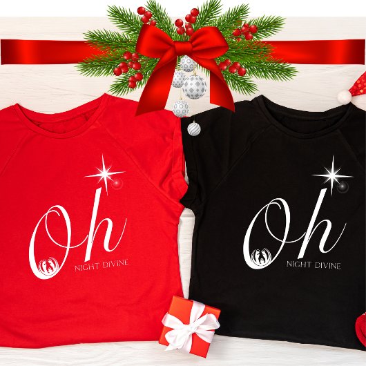 Oh Night Divine Christelijk kerstlied Jesus T-shirt
