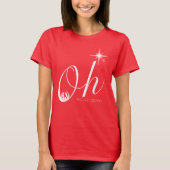 Oh Night Divine Christelijk kerstlied Jesus T-shirt (Voorkant)