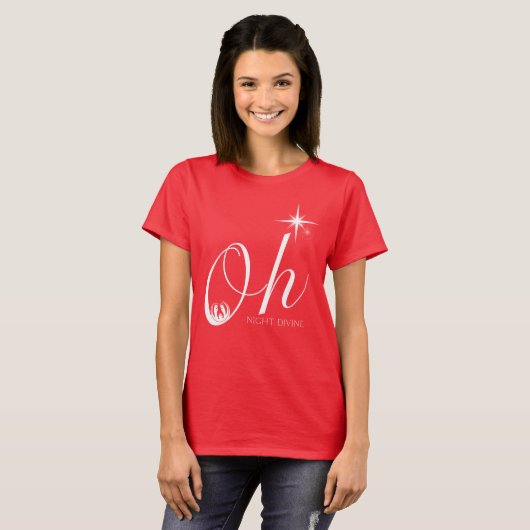 Oh Night Divine Christelijk kerstlied Jesus T-shirt (Voorkant volledig)