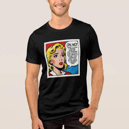 Oh No Female - Unisex Tri-Blend Shirt (Voorkant)