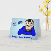 OH NO-Forgot Uw Birthday Kaart (Gele Bloem)